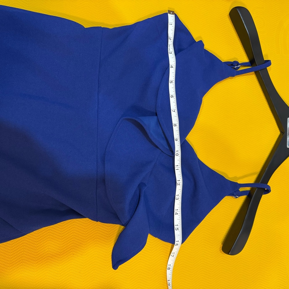 L'ATISTE Royal Blue High-Low Ruffle Dress - Picture 4 of 8